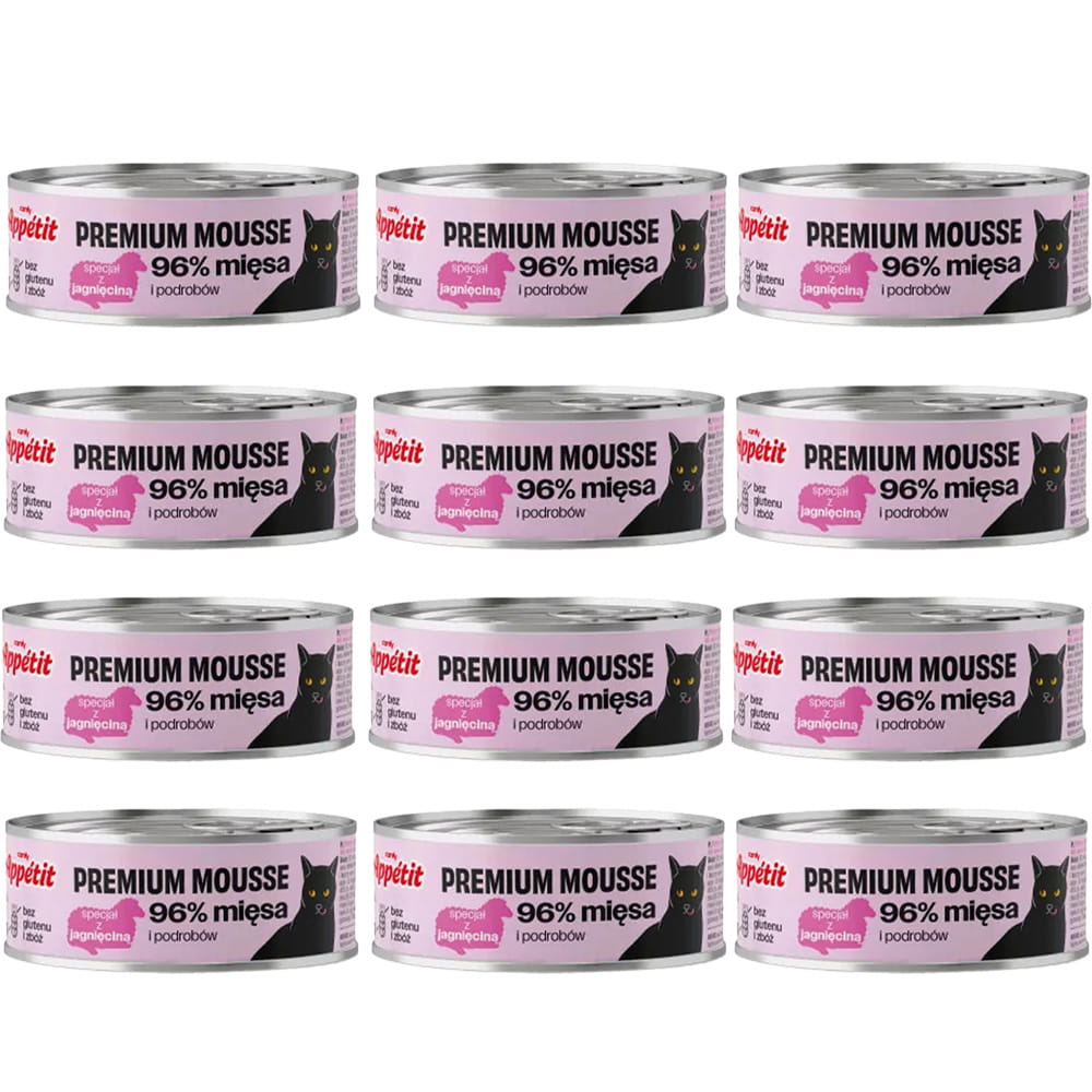Comfy Appetit Premium Jagnięcina Kot Karma Mokra dla Kota w Musie 12x 85g